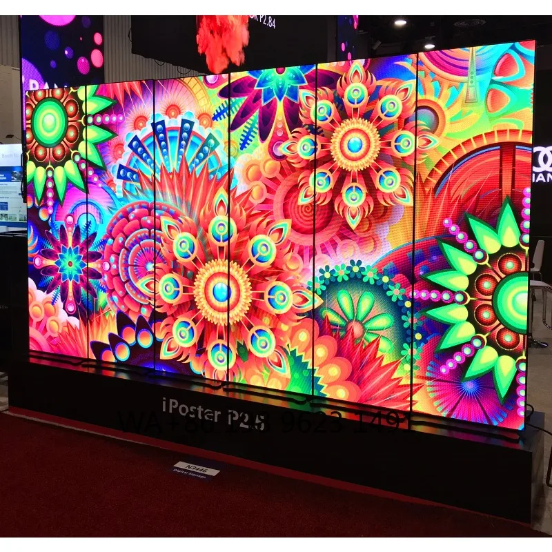 P2 P2.5 P3 Indoor Full Color LED Advertising Poster Screen Digital LED Display Panel For Trade Show Exhibition Commercial Event view 5