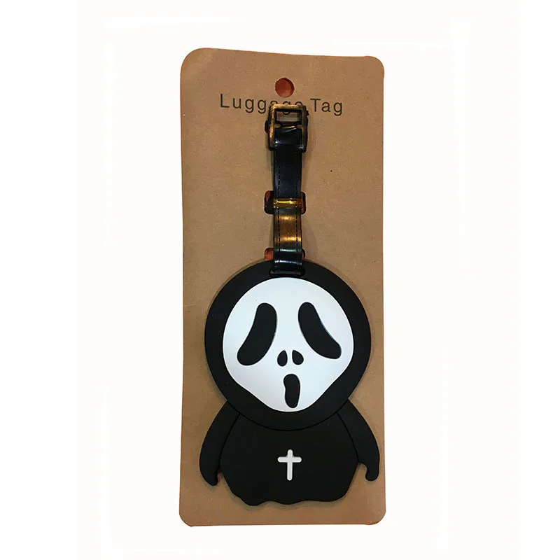 Disney Toys Nightmare Before Christmas Luggage Tags Jack Suitcase Silica Gel Tag Travel Baggage Pendant Accessories Decor Label