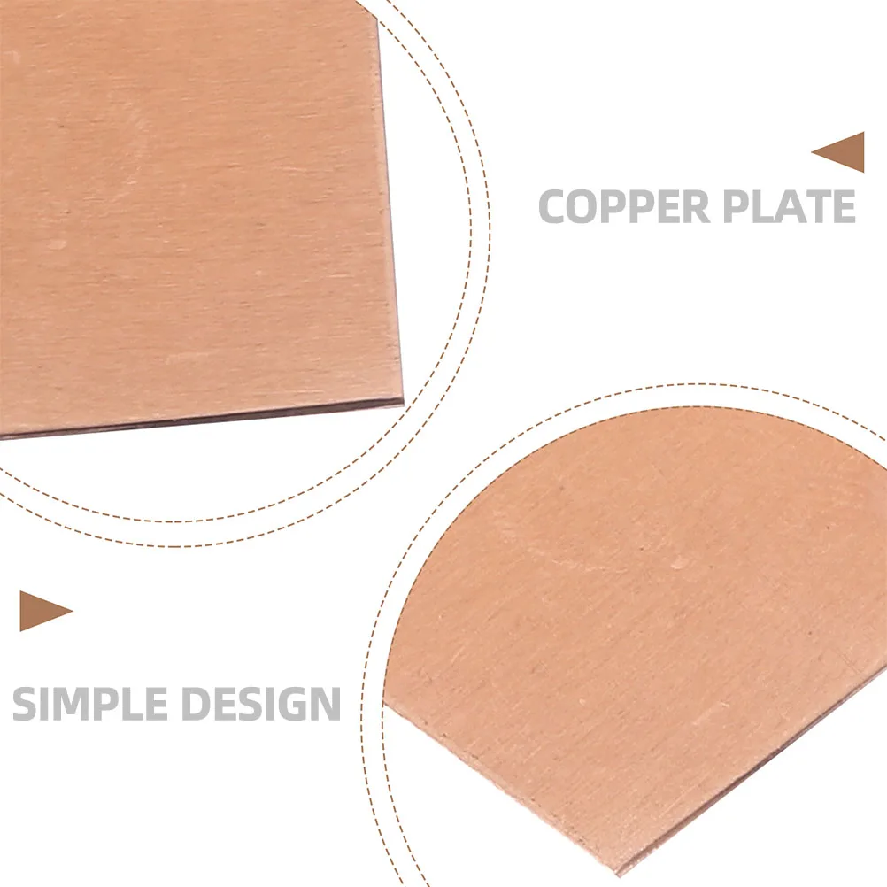 

8 Sheets 50x50mm Copper Plate DIY Small Sheets for Jewelry Crafts Metal Handicrafts Lightweight Precision