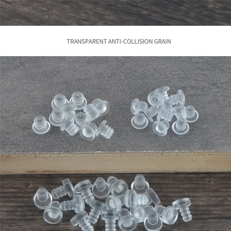 200 Stück Glas-Tischplatte, stoßdämpfende Gummi-Schranktür-Anti-Schock-Pellets für Terrassenarbeitsplatten, passend für 3/16-Zoll-Loch