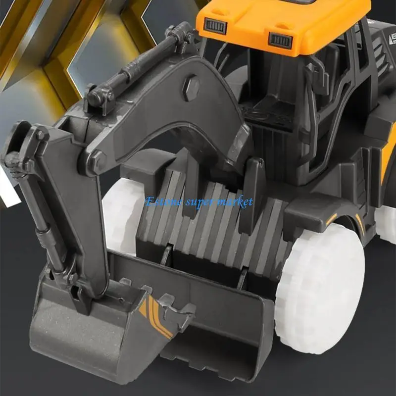 090B OmniDirectional Wheel Excavator Education Model Vehicle Children Indoor Car Toy