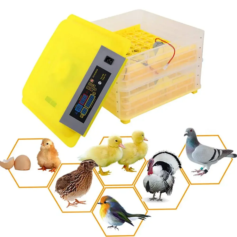 96 Egg Incubator Auto Turner Full Automatic  with Digital Commercial Thermostat Control poultry Farming Equipment 110V 220V