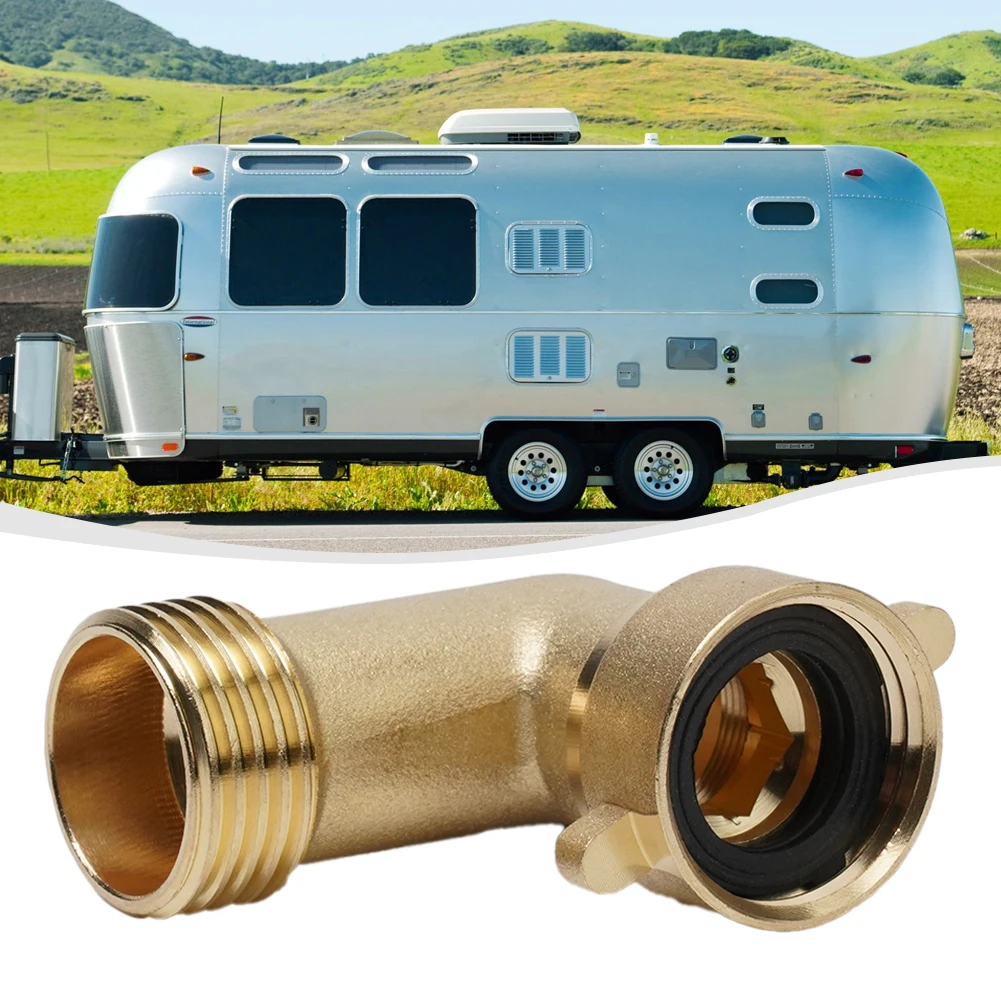 Joint 90 Degree Angle Water Pipe RV Water Intake Hose Fittings Brass Connector Replecement High Quality Travel Trailer 1Pcs