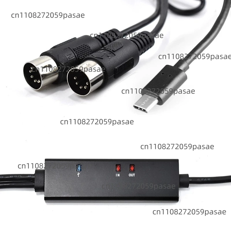 

Кабель USB-C - MIDI для электронных барабанов, пианино, электронных клавишных инструментов, Type-C, 5-контактный MIDI-кабель для музыки MTU-11