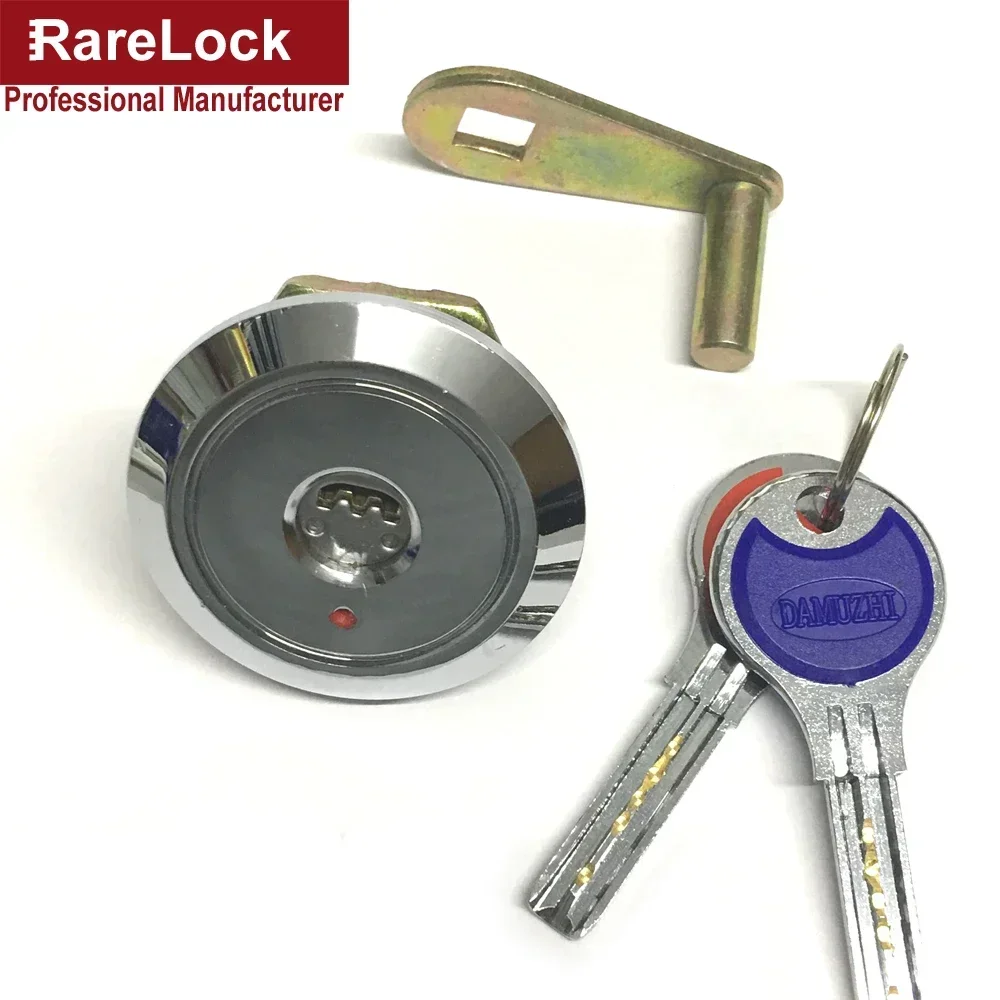 Brass Cabinet Cam Lock with 2 Computer Keys for Safe Box Door Drawer Equipment Rarelock JA72 G1