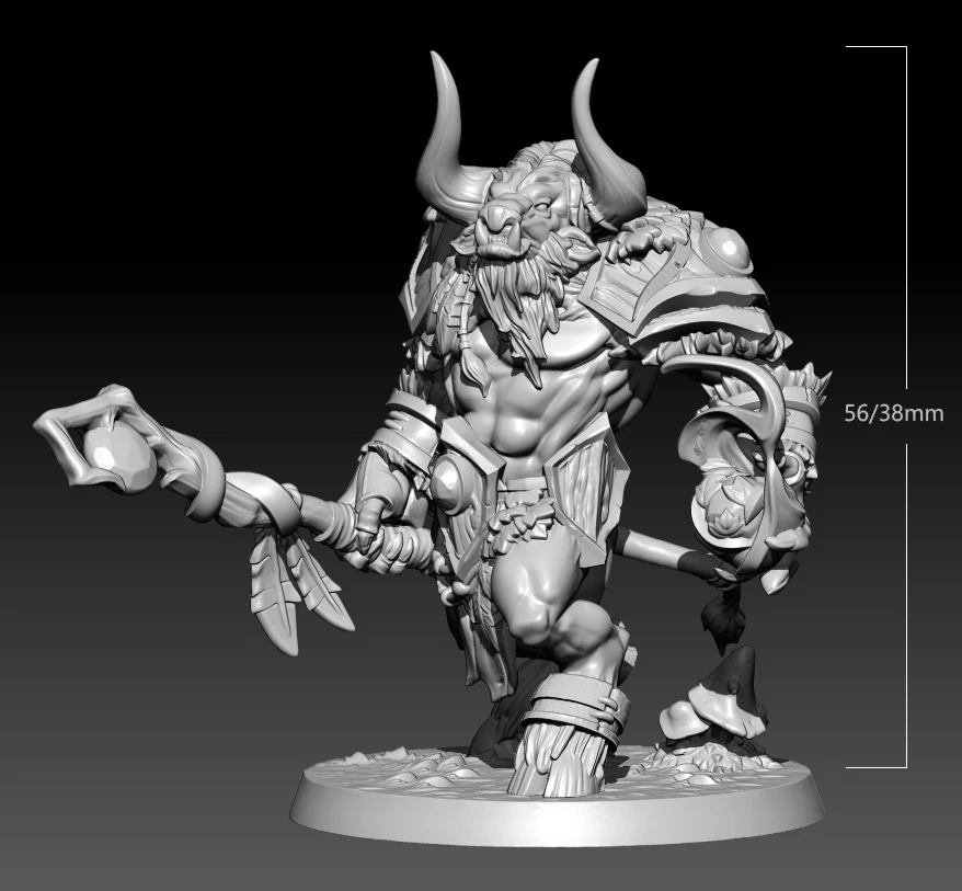 38mm 56mm Resin Model Minotaur Master Figure Sculpture Unpainted No Color RW-073