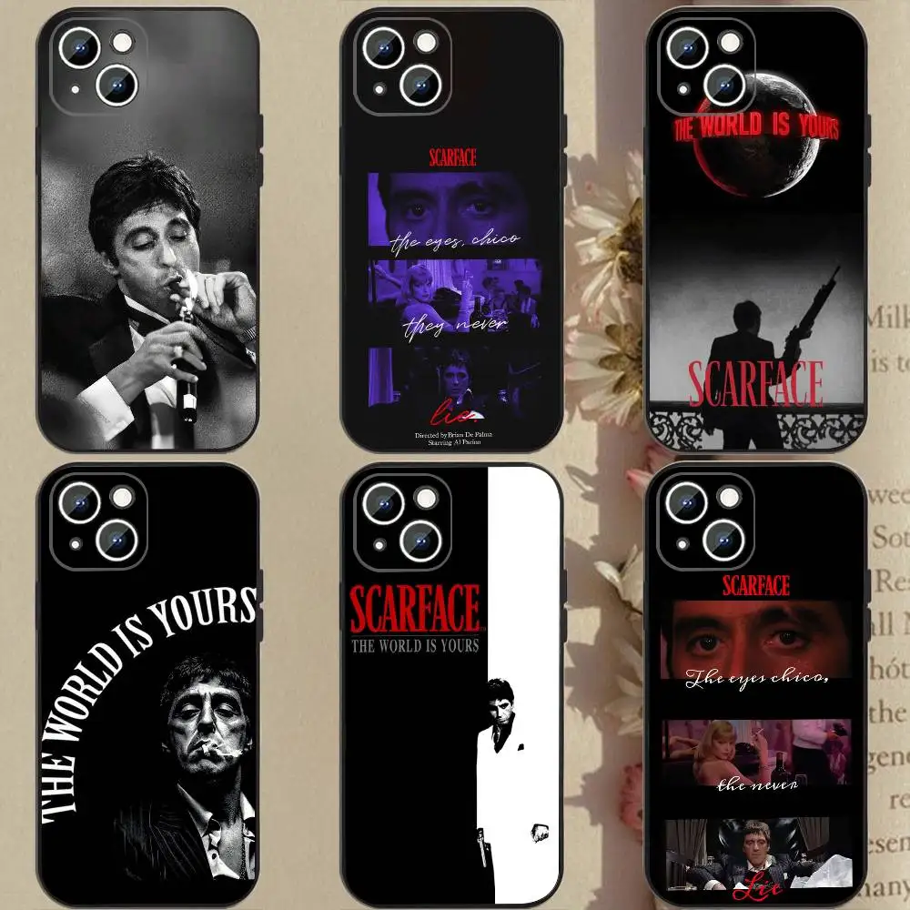 Classic Tonny Montanas Scarface Phone Case For iPhone 17 16 15 11 12 14 13 Pro Max Mini X XR 7 Plus 17E Shockproof Cover Fundas
