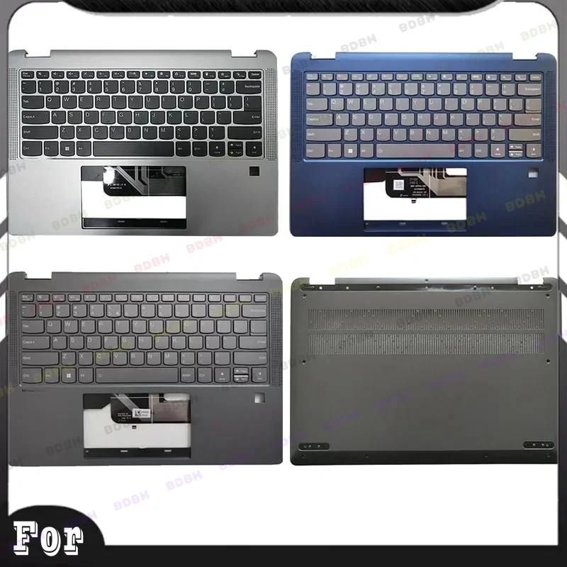 *BDBH NEW For Ideapad Flex 5-14ALC7 14IAU7 Laptop Palm Pad US Keyboard/Bottom Cover/Cover Replacement