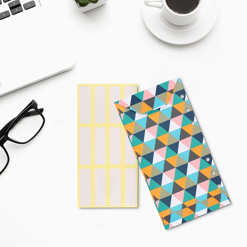 Конверты формата А6 24 шт., карманы для бумаги, для системы конвертов, органайзера, бумажник с наклейками