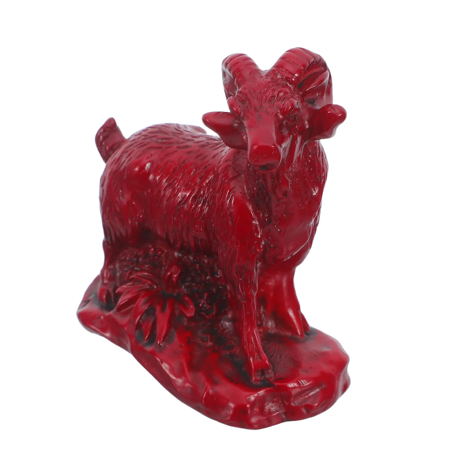 Resin Zodiac Goat Sheep Sculpture Realistic Feng Shui RAM Decoration Desktop RAM Decor 2027 Year of The Goat