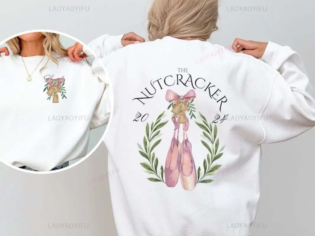 The Nutcracker Ballet Woman Man Sweatshirt Ballet Dancer Gift Christmas Autumn and Winter Hoodie Drop Shoulder Warm Long Sleeve