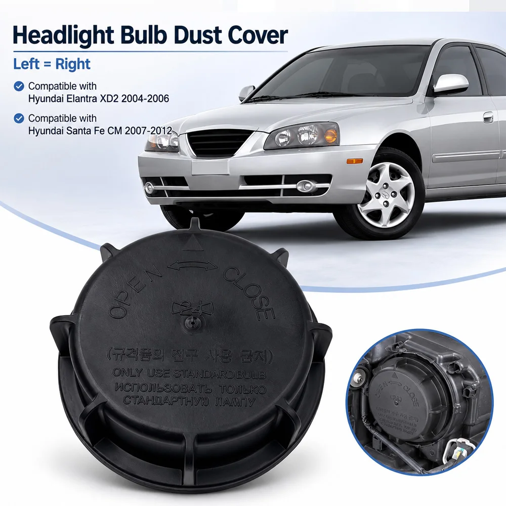 1pc Headlight Lamp Rear Cover Cap 92140-2D000, 921402D000 For Hyundai Elantra XD2/Santa Fe CM Durable accessories