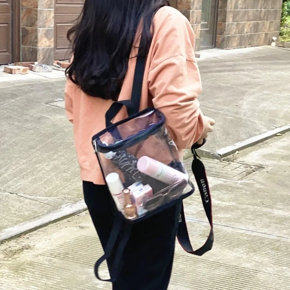 PVC Organizer Clear Backpack Visible Large Capacity Swimming Storage Bags Ins Style Zipper Beach Waterproof Backpack School