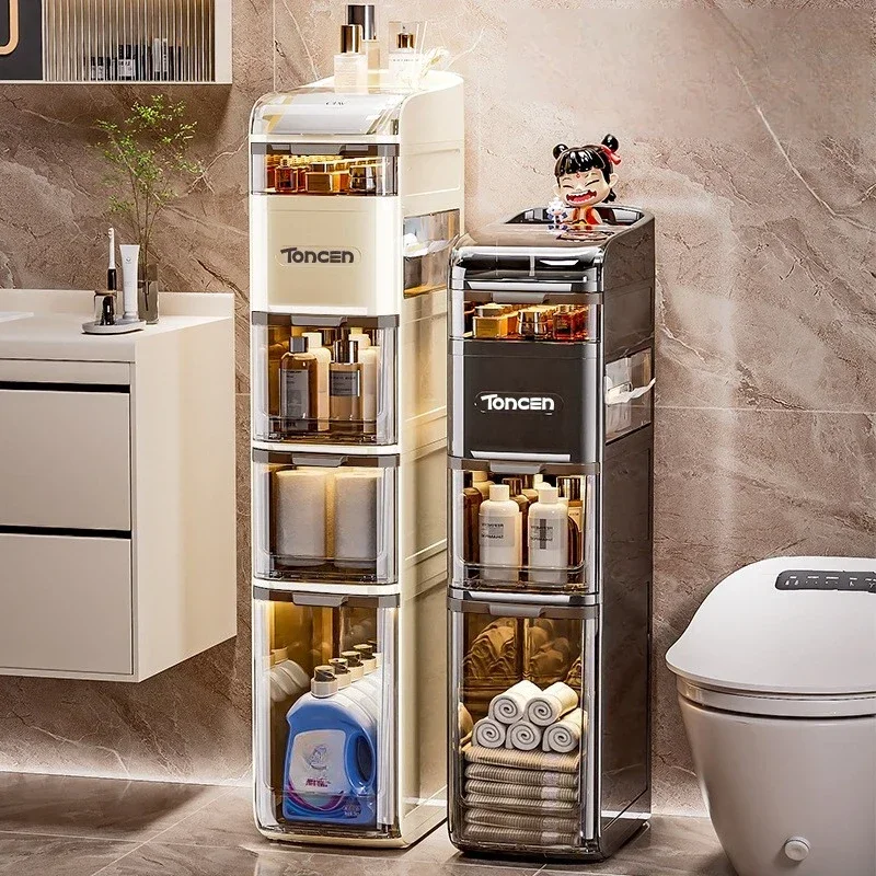 Household Goods Bathroom Crevice Storage Cabinet, Bathroom Shelf, Bathroom Toilet Storage Cabinet, Toilet Side Storage Cabinet