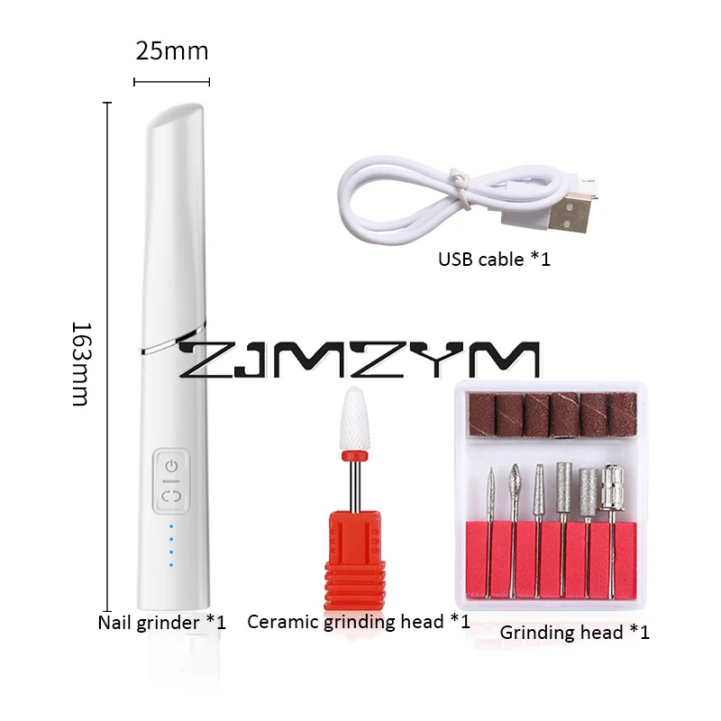 USB Electric Nail Sander Charging Electric Nail Sharpener Portable Sander Nail Tool For Polishing Remove Dead Skin