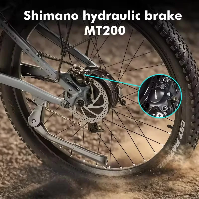 2026 KIMDYMA K02 Elektrofahrrad 27,5 Zoll Allterrain-Reifen 70-80KM Reichweite 25KM/h Geschwindigkeit 48V20AH Abnehmbarer Akku 9-Gang E-Bike – Detail 16