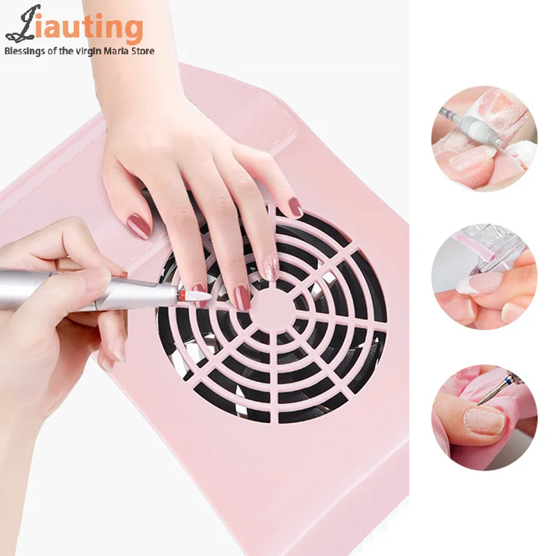 ネイルダストコレクター掃除機マニキュア機械ツール用プロフェッショナル強力なパワー40ワットハンドパッド付きネイル吸引ファン