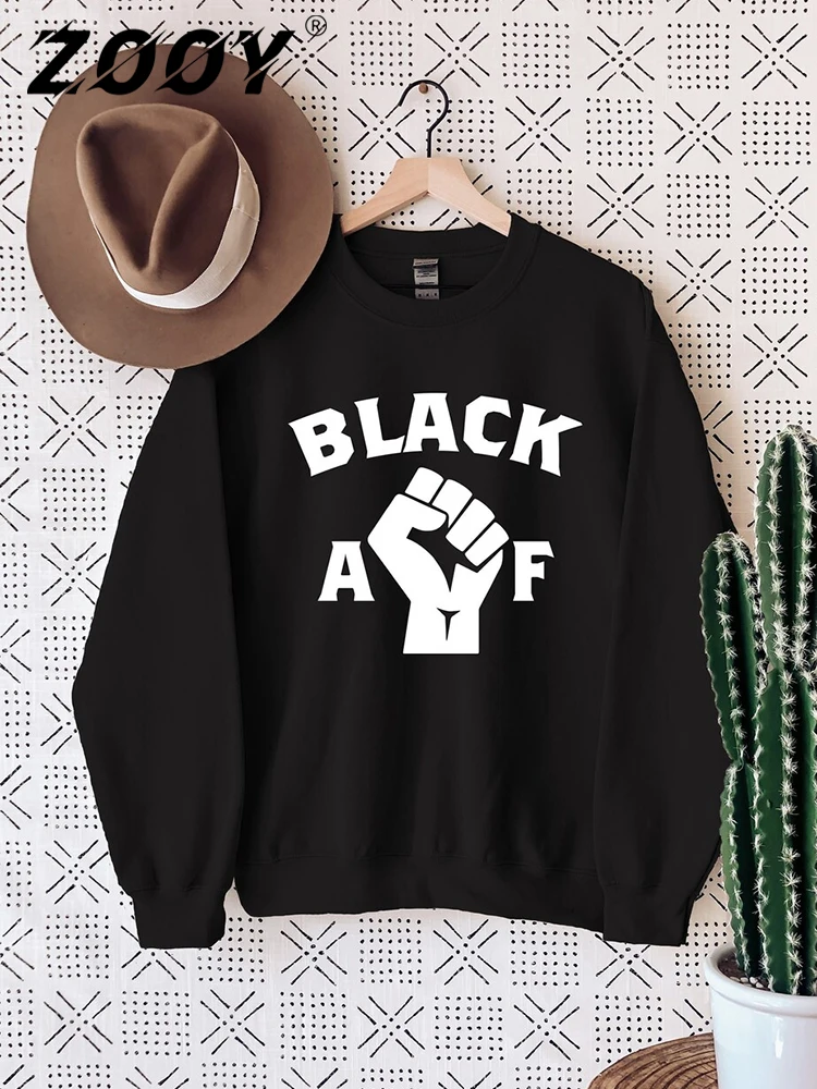 XXS-6XL Plus Size Long sleeved Sweater for Women Casual Simple Black AF Pride Black Grey Red Loose Sweatshirt ZOOY