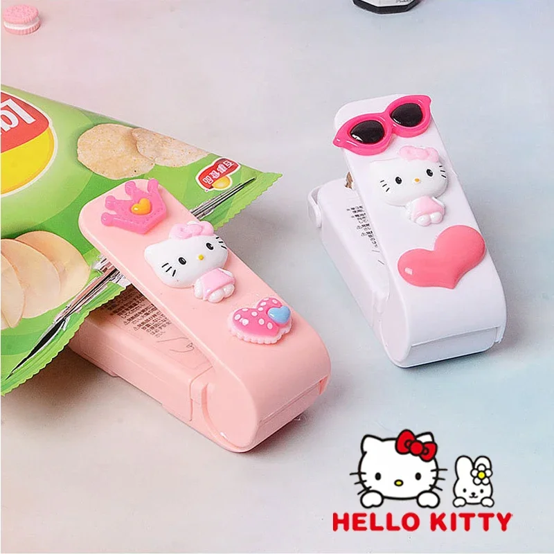 Hello Kitty Mini Heat Bag Sealing Machine Portable Food Bag Heat Sealer Food Snack Seal Up Tool Kitchen Refrigerator Accessories