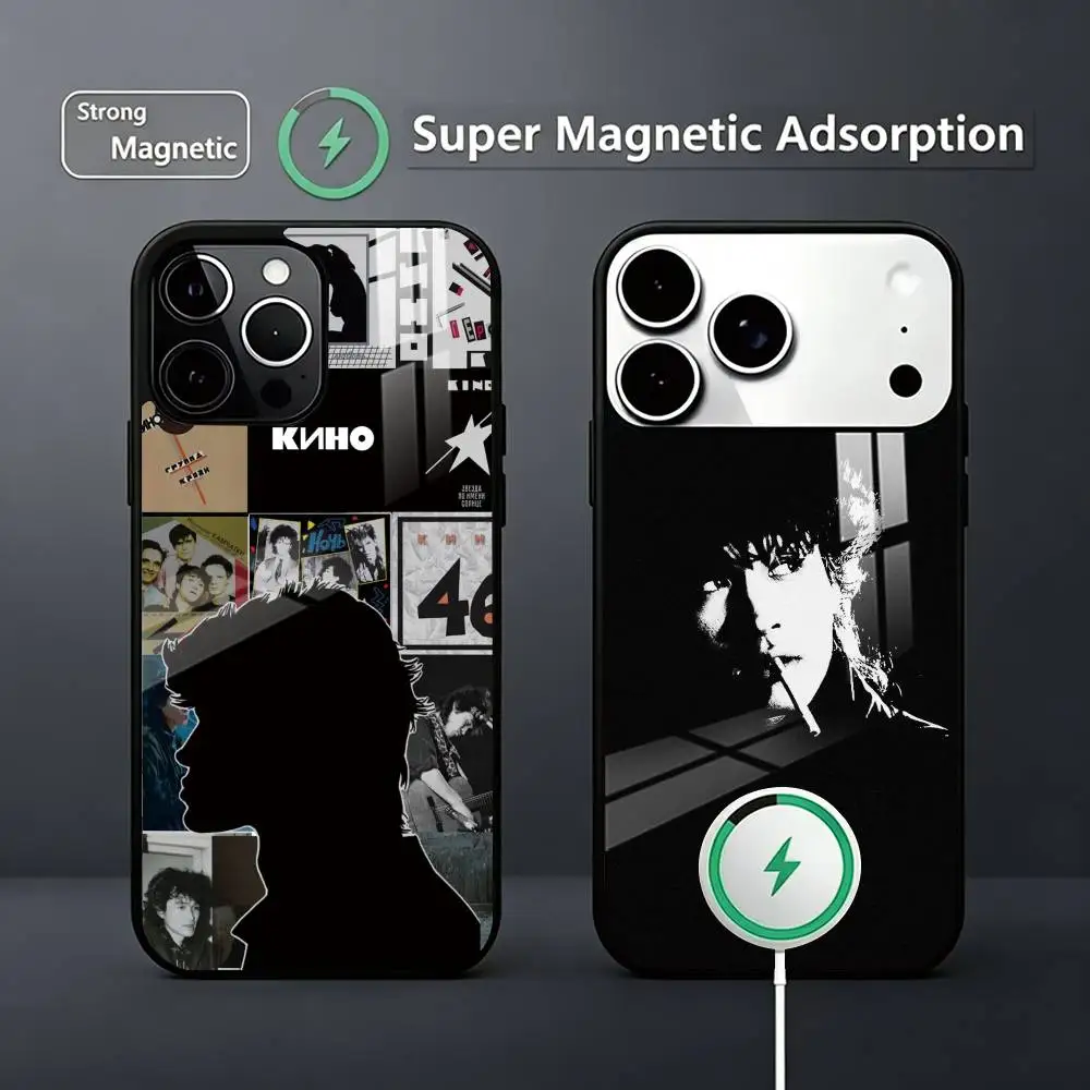 

R-Rock Viktor Tsoi Kino Phone Case For iPhone17,16,15,14,13,12,11 Plus,Pro Magnetic Supports Magnetic Wireless Charging