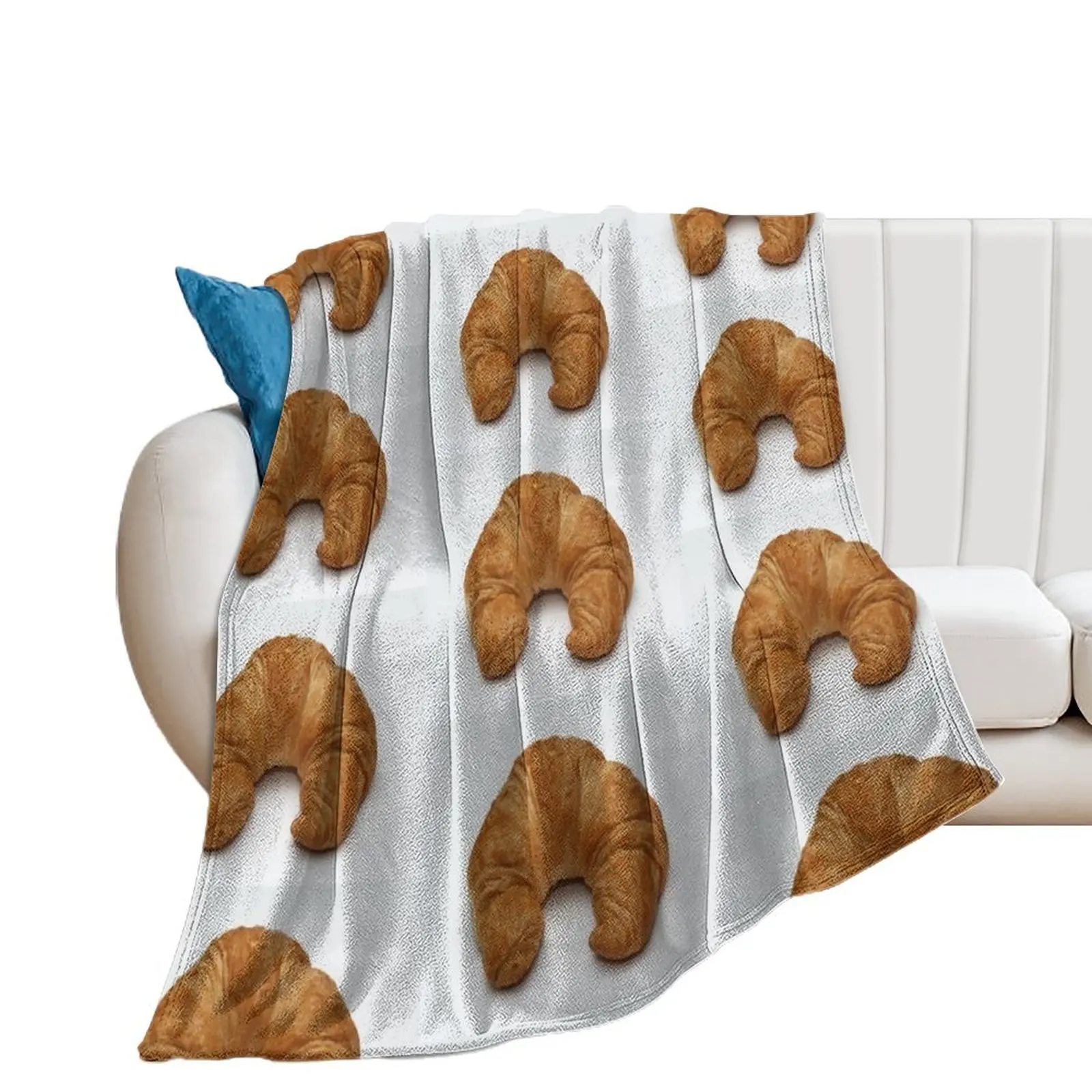 

I Love Croissant Throw Blanket halloween Decorative Throw Bed covers Softest Blankets