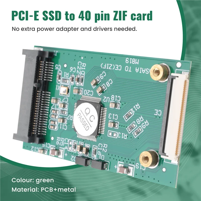 A08E-Mini SATA MSATA PCI-E SSD إلى 40Pin 1.8 بوصة ZIF/CE بطاقة محول ل IPOD IPAD لتوشيبا لشركة هيتاشي ZIF القرص الصلب