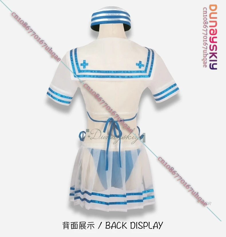 {SAIKOU}Rem Cosplay Costume Girl Wig Cute Sailor Suit Kawaii Swimsuit Re:Life In A Different World From Zero Top Skirt Halloween