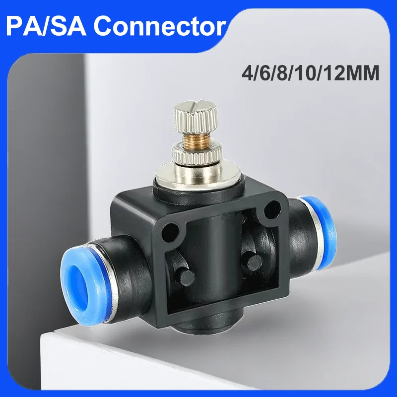 20/50/100 PCS Pneumatic Fittings PA/SA Water Pipes and Tube Connectors Direct Thrust 4 To 16mm/ PK Plastic Hose Quick Couplings