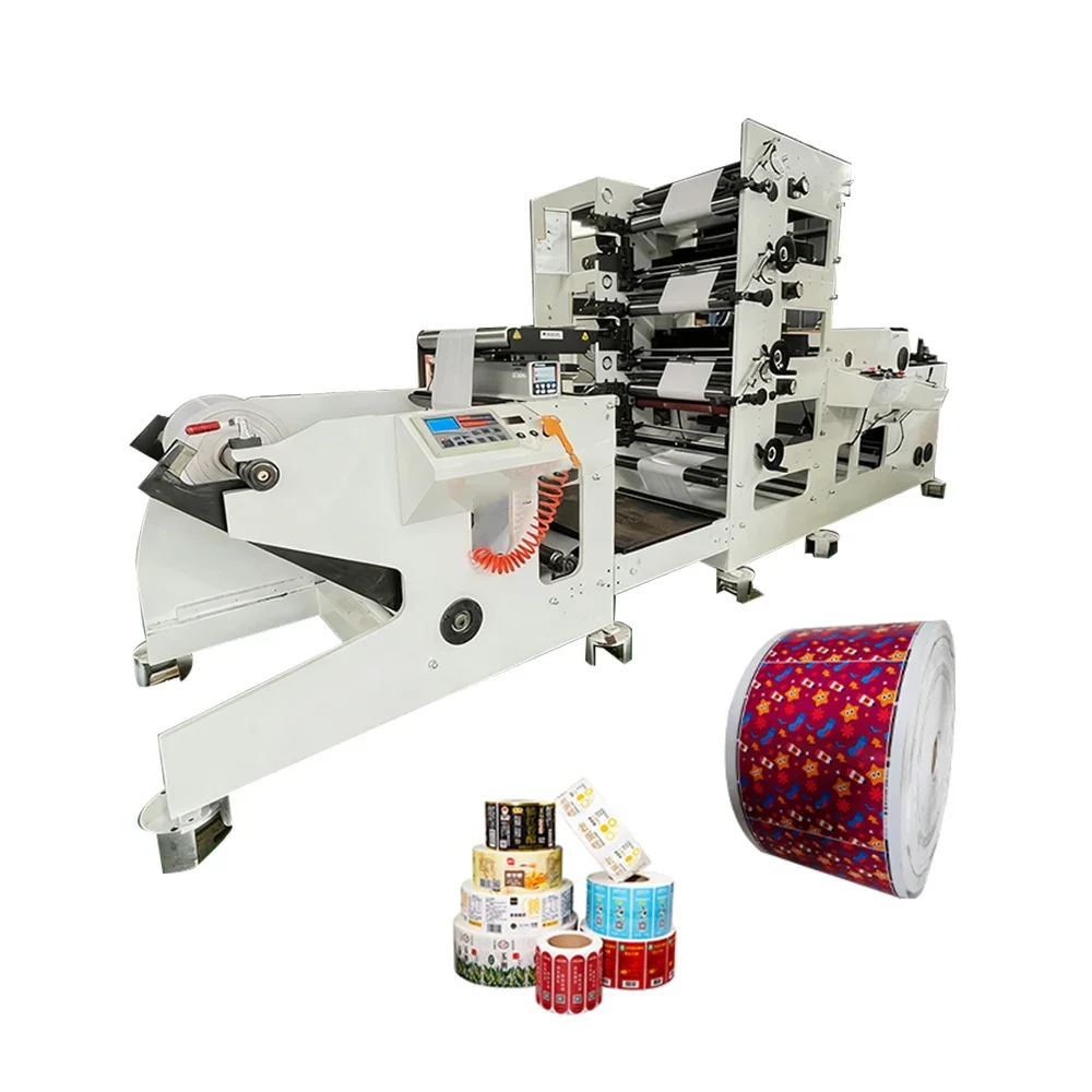 YG Customized High Speed 4-Color Stack Type Plastic Film Flexo Printing Machine 850mm Width Automatic Paper Cup Label Flexograph