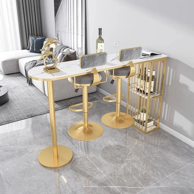 Nordic marble bar  simple living room home light luxury high table entrance guest dining room wall window partition