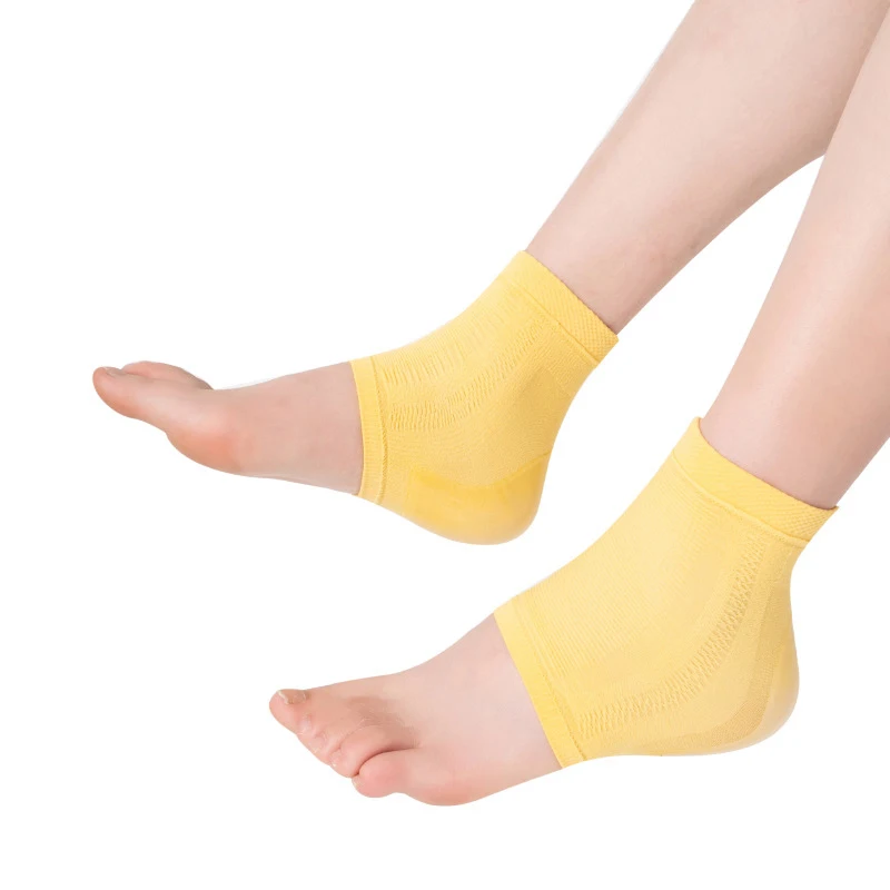 2 個のシリコンヒール保護カバーヒールサポートフットケアソックスひび割れ防止と保湿ソックス