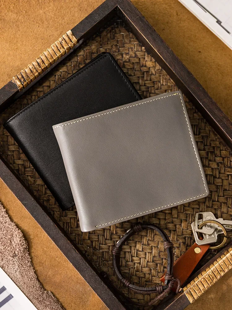 Japanese old handmade multi-functional horizontal retro first-layer cowhide leather wallet
