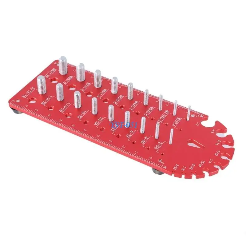 

E15A Upgrades Thread Gauge Aluminum Thread Checker Plate Measuring Device for Identifying Nut & Bolt Dimension Accurately