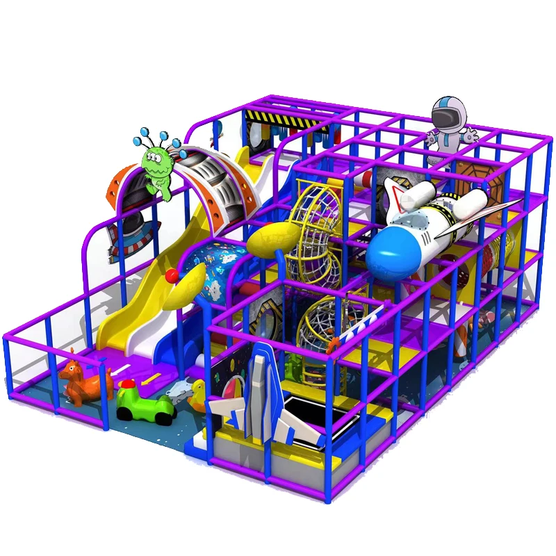 Indoor Playground & Soft Play Area Kids' Trampoline Park & Big Slide Sale for Garden Occasions Factory Direct PC Material