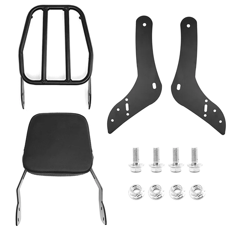 

A77Q-Motorcycle Rear Passenger Seat Rear Passenger Seat Sissy Bar Backrest Rear Passenger Seat Luggage Rack