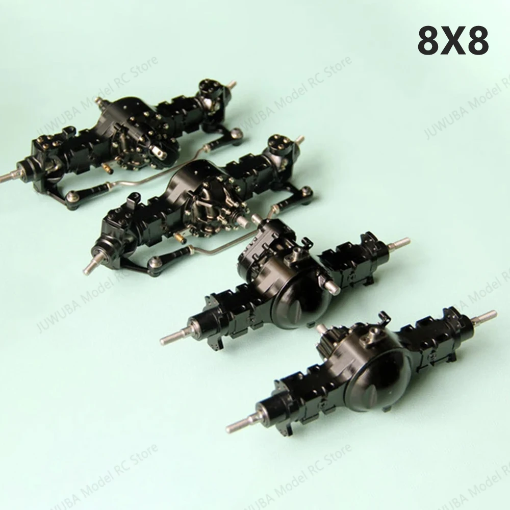 Metal Front Through Rear Differential Axle 4x4 6x6 8x8 for Tamiya 1/14 RC Truck Trailer Tipper Scania Benz Volvo Car Diy Parts