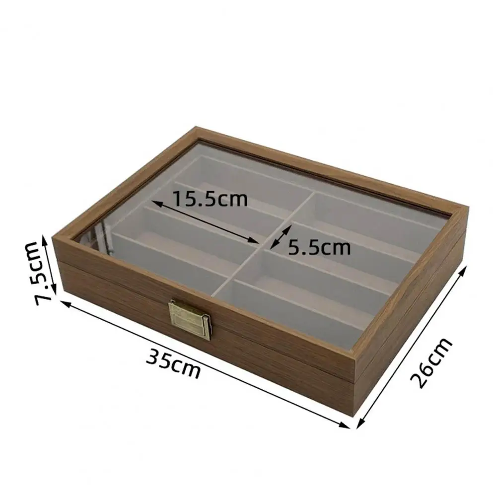 Sunglasses Storage Box Eyeglasses Storage Rack Wooden Sunglasses Organizer with 8 Slots Display Case for Men for Watches