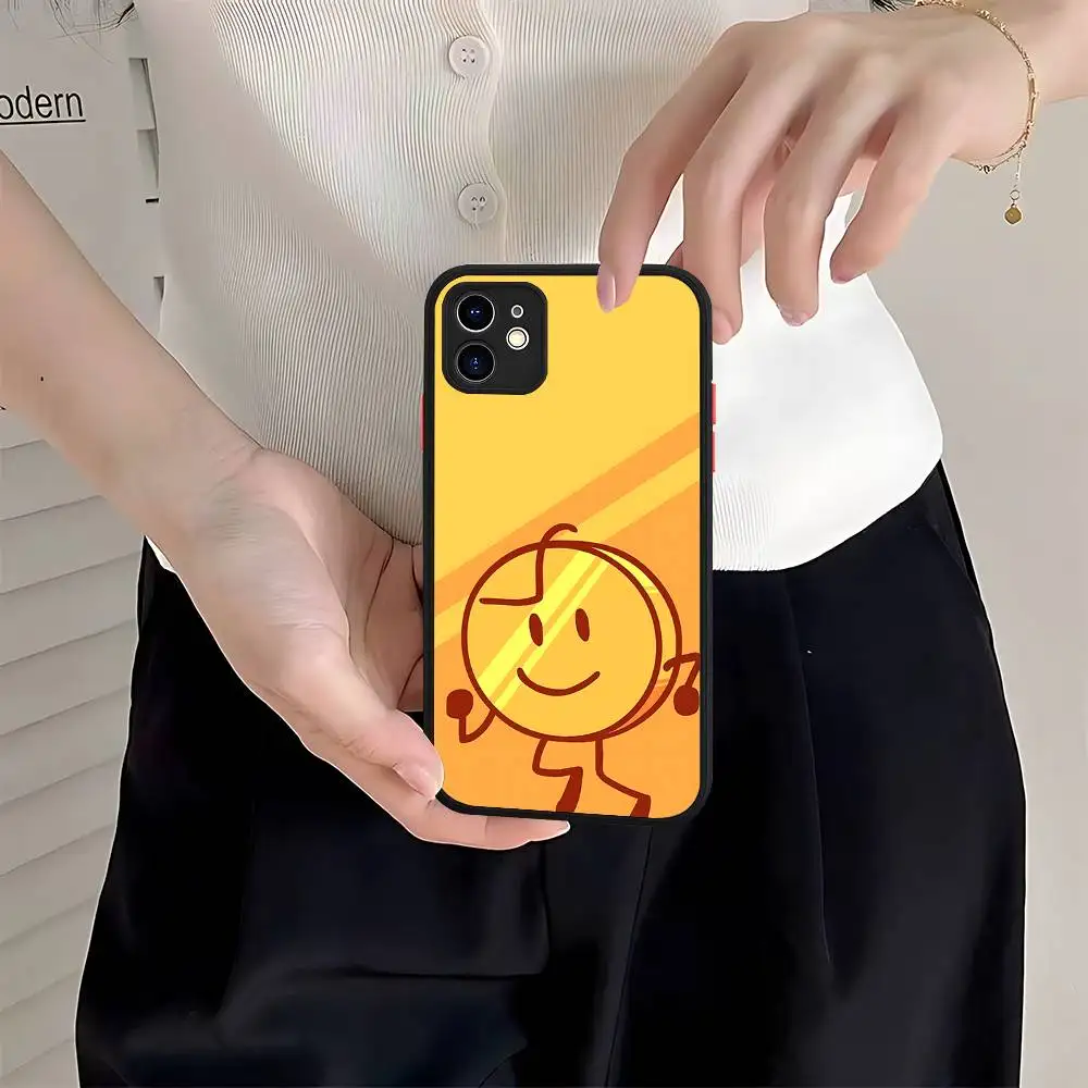 Casing HP B-Bfdi Battle For Dream Island Untuk iPhone 11 12 13 14 15 16 Pro Plus X XS MAX Matte Bumper Anti Benturan