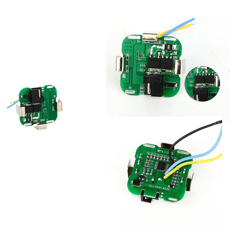 BMS 4S 14.4V Dual MOS 18650 Lithium Battery Charging Protection Board Li-Ion Power Bank Charger With DC Wire