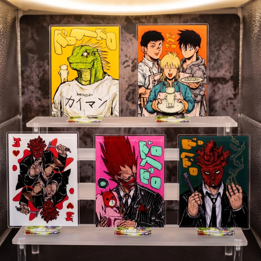 Anime Dorohedoro 15cm Acrylic Stand Caiman Nikaido Shin Noi En Figure Model Plate Desk Decor Cosplay Fans Gift Action Keychain