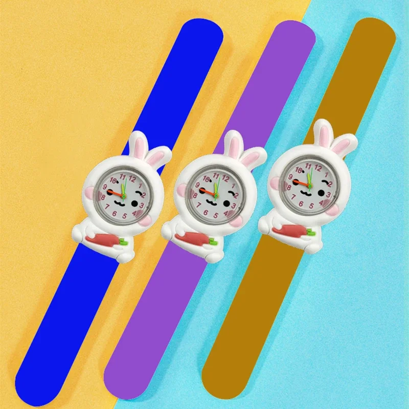 Cartoon Cat/Rabbit/Sheep Kids Wrist Watches Children Quartz Watch Clock Birthday Gift for Girl Boy Toy Bracelet