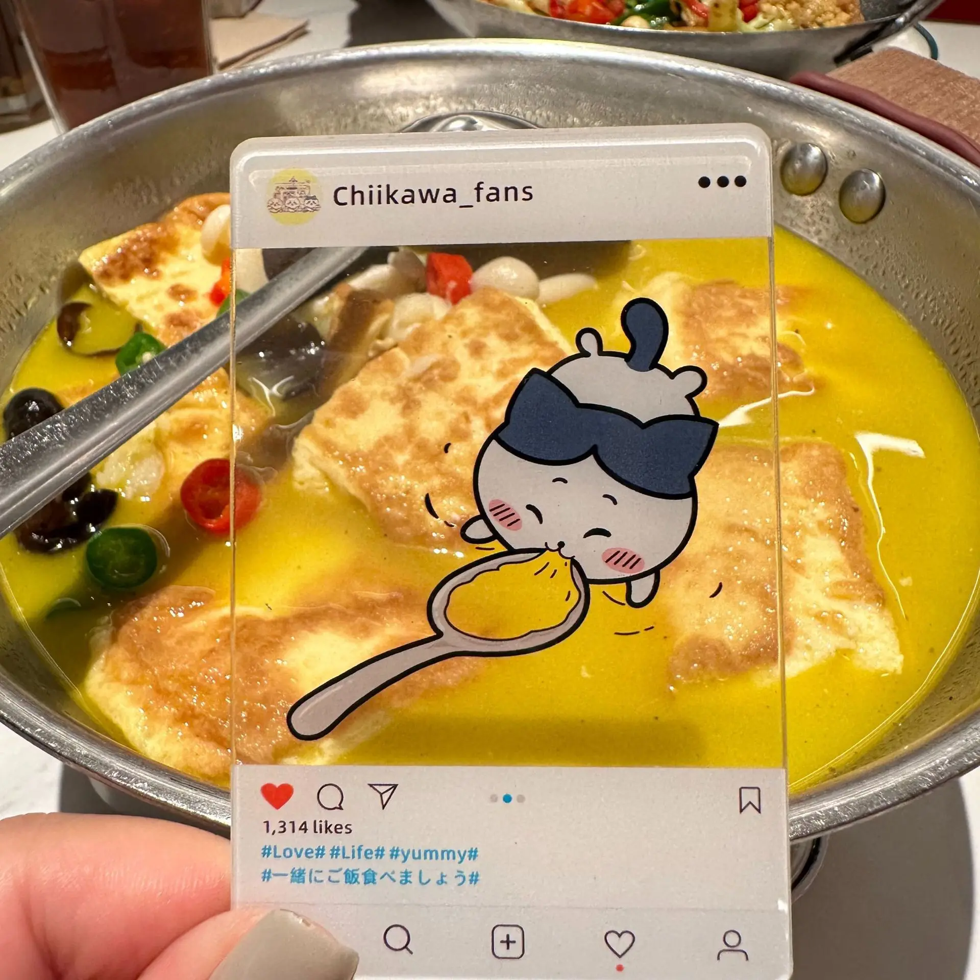 Chiikawa Card Kawaii Photo Decoration Anime Hachiware Student Eating Photograph Acrylic Transparent Cards Prop Girls Gifts