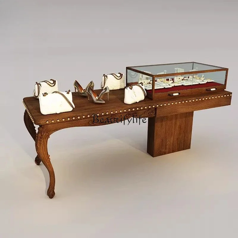 yj9 Glass Table Display Cabinet Jewelry Store Clothing Nakajima Exhibition Hall Sample Cabinet