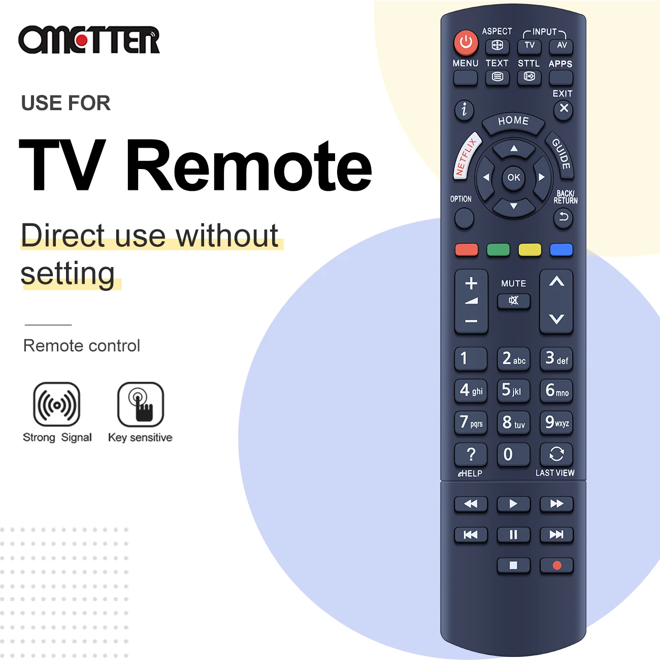 

for Panasonic N2QAYB001109 Smart LED TV Remote Control NETFLIX N2QAYB001009