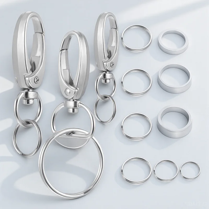 1 комплект, 1 комплект, быстрые зажимы для собак, круглые кольца для ошейников, ремни для маленьких домашних животных, держатели для идентификационных меток, цинковый сплав, прочный, легкий вес