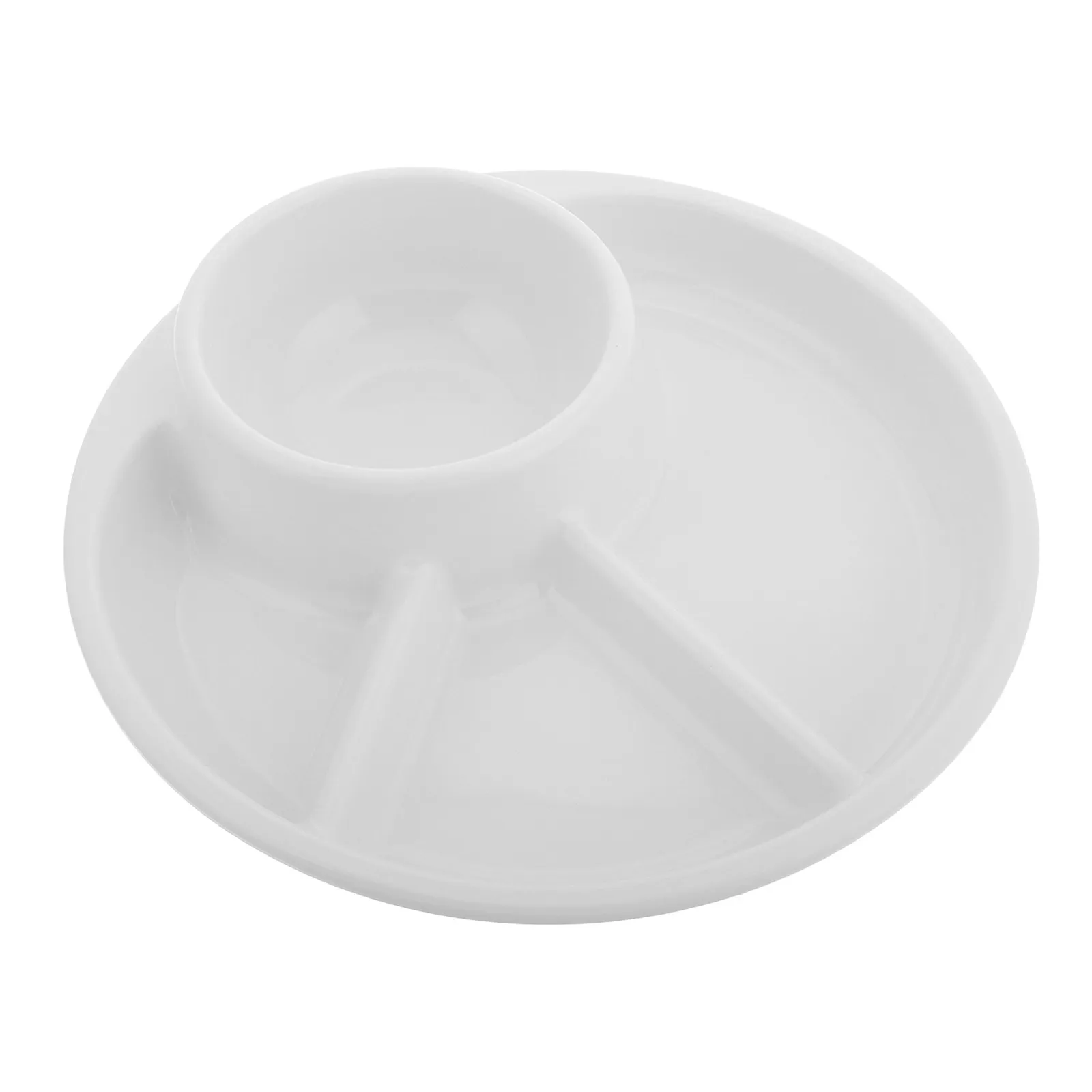 3 Compartment Divided Japanese Style Plate for Healthy Eating Portion Control Balanced Meals Dinner Breakfast Plates
