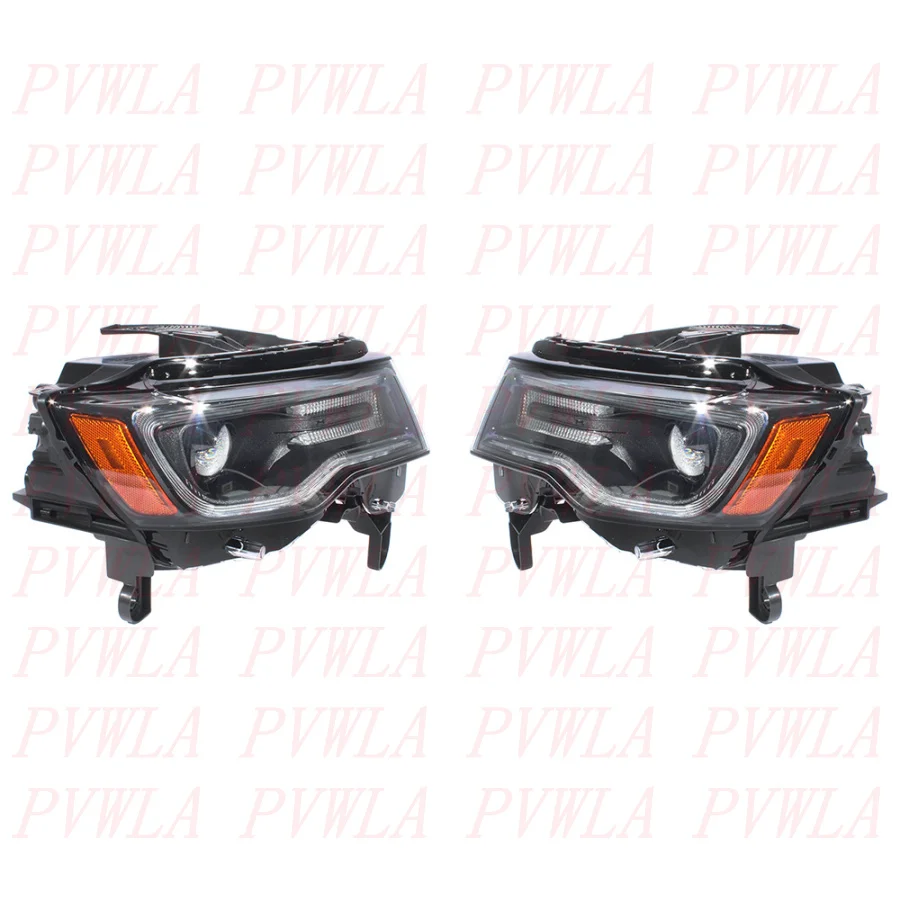 For Jeep Grand Cherokee 2017 2018 2019 2020 2021 Car accessories Front Bumper 16 Pin HID HeadLight DRL HeadLamp Turn signals