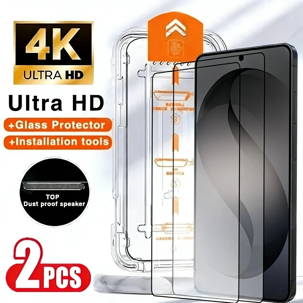 

Защитное стекло на весь экран (2 шт.) для Samsung Galaxy S26 S25 S24 S23 Ultra S22 S21 Plus S25 S26 Edge с установкой в один клик