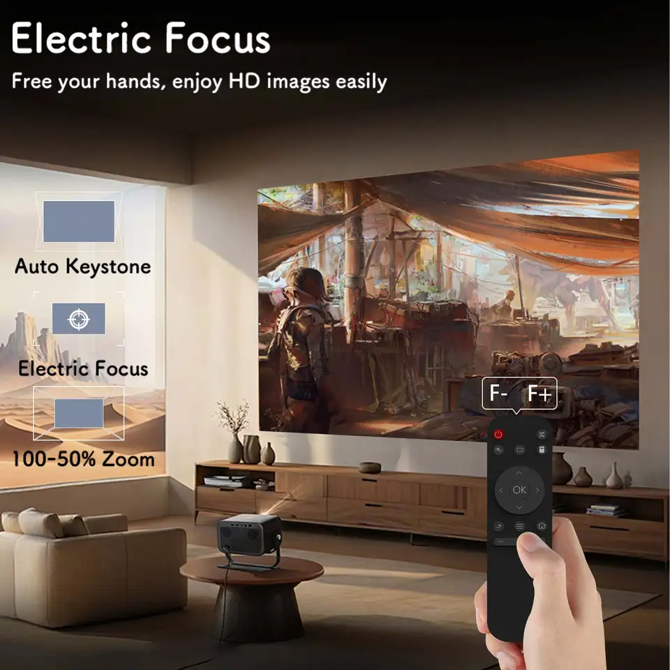XBJ Smart Home theater projectors with WiFi 6 & BT Auto Vertical
