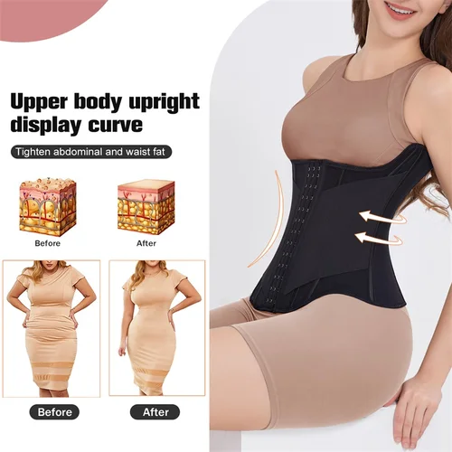 Imagen 2 del producto MiiOW-corsé de entrenamiento de cintura en forma de U para mujer, moldeador de pecho levantado, entrenador de cintura, ropa moldeadora transpirable adelgazante de hueso de acero